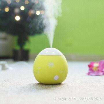 Ultrasonic mist maker, silicone gel design w/ LED light, powered by USB, mini and portable, for desk